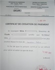 Certificat de cessation de paiement du salaire